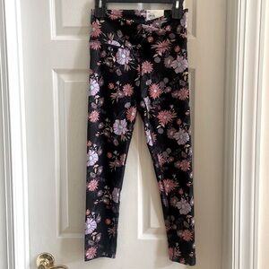 SO Sporty High Rise Leggings Black Floral Women's Small